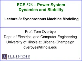 Power System Dynamics and Stability Lecture 8: Synchronous Machine Modeling