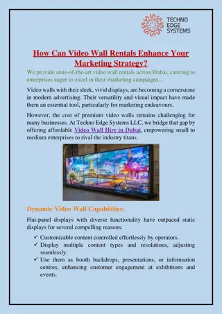 How Can Video Wall Rentals Enhance Your Marketing Strategy