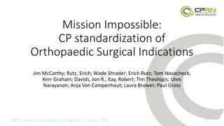 Standardizing Orthopaedic Surgical Indications for Children with CP