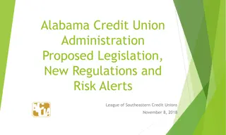 Proposed Legislative and Regulatory Changes in Alabama Credit Union Administration