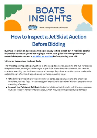 How to Inspect a Jet Ski at Auction Before Bidding