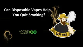 Can Disposable Vapes Help You Quit Smoking?