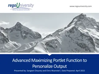 Advanced Portlet Function for Personalizing Output in Educational Community