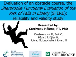 Evaluation of SFERE Obstacle Course for Fall Risk in Elderly