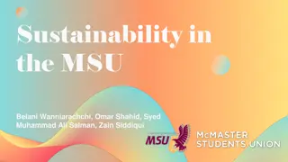 Sustainability Initiatives in MSU Services