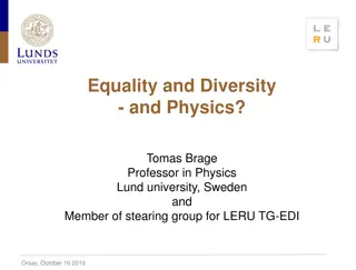 Equality and Diversity in Physics: Embracing Opportunities for Universities