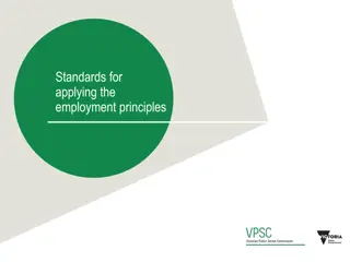 Employment Principles: Standards and Guidelines for Application