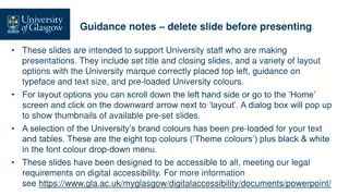 University Presentation Slide Design Guidance