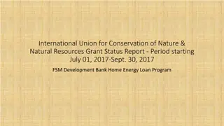 Grant Status Report: International Union for Conservation of Nature & Natural Resources - July to September 2017