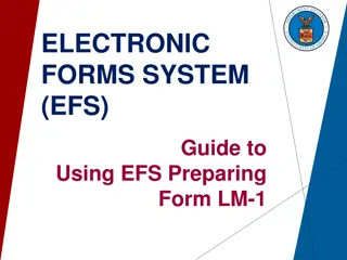 Guide to Using Electronic Forms System (EFS) for Form LM-1