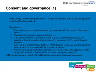 Consent and Governance in Health and Social Care