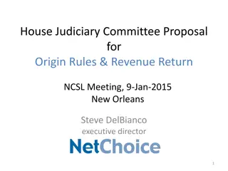 House Judiciary Committee Proposal for Origin Rules & Revenue Return