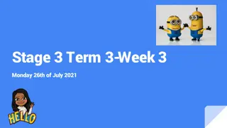 Monday Learning Plan - Week 3 Term 3