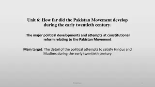 Development of the Pakistan Movement in the Early 20th Century