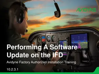 Performing Software Update on IFD Avidyne: Guidelines & Instructions