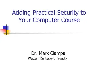 Practical Computer Security Course Overview