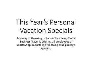 Global Business Travel Employee Vacation Specials Offer