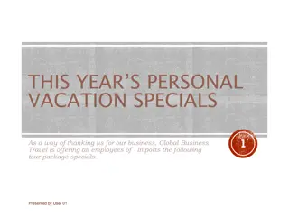 Global Business Travel Employee Vacation Specials