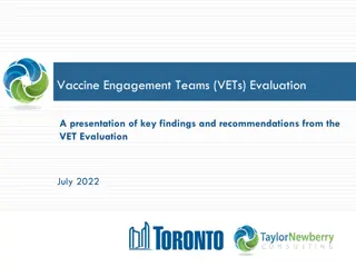 Key Findings and Recommendations from VET Evaluation July 2022