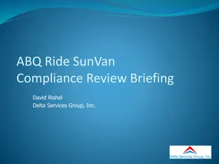 Compliance Review Briefing for ABQ Ride SunVan