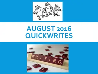 August 2016 Daily Prompts and Reflections