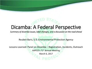 Dicamba: An Overview of Federal Perspective