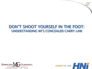 Understanding Wisconsin's Concealed Carry Law: Don't Shoot Yourself in the Foot