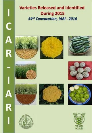 Agricultural Varieties Released and Identified in 2015 by IARI