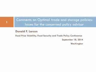 Insights on Optimal Trade and Storage Policies in Food Security