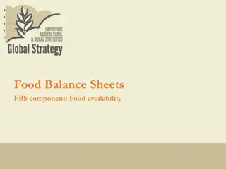 Food Availability in Food Balance Sheets