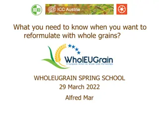 Reformulating with Whole Grains: Key Considerations and Guidelines