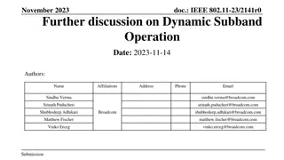 IEEE 802.11-23/2141r0 Dynamic Subband Operation Discussion