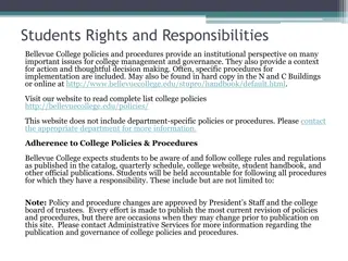 Students Rights and Responsibilities at Bellevue College