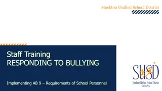 Stockton Unified School District Staff Training: Responding to Bullying