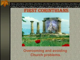 Understanding and Overcoming Church Problems in First Corinthians