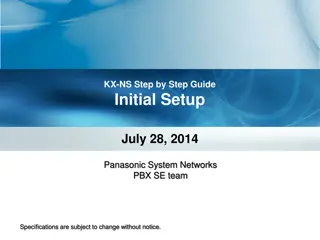 Panasonic KX-NS Step-by-Step Guide: Initial Setup