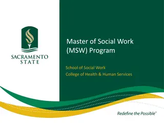 MSW Program at School of Social Work: Overview and Requirements