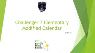 Proposed Modified Calendar Schedule for Challenger 7 Elementary School