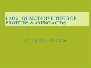 Qualitative Tests of Proteins & Amino Acids - Lab Analysis Overview