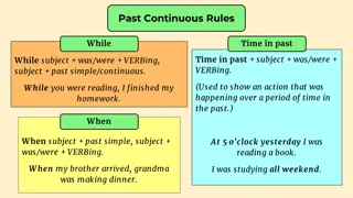 Past Continuous Rules and Practice