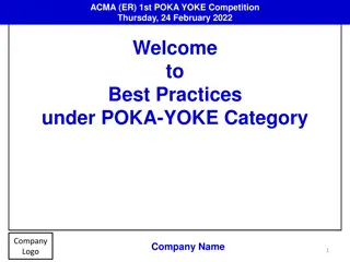 ACMA (ER) 1st Poka Yoke Competition Highlights