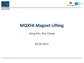 Magnet Lifting Requirements and Model Description for MQXFA Prototype