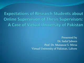 Expectations of Research Students in Online Thesis Supervision for MPhil Programs