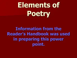 Poetry: Elements and Examples