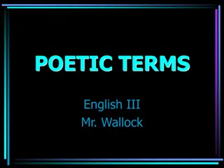 Understanding Poetic Terms in English Literature