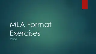 MLA Format Exercises Review