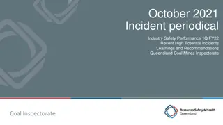 Safety Performance and Recommendations in Queensland Coal Mines - October 2021 Incident Periodical