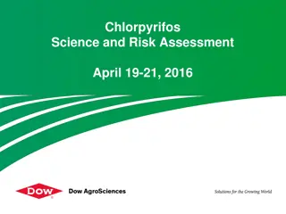 Chlorpyrifos Science and Risk Assessment April 19-21, 2016 Event Overview