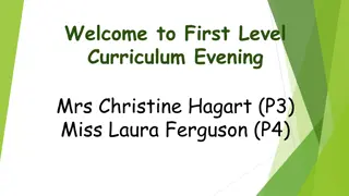 First Level Curriculum Evening Overview for Parents