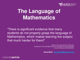 Understanding the Language of Mathematics for Effective Learning